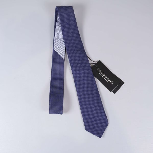 Slips hel med rutigt blått mönster och insida synlig