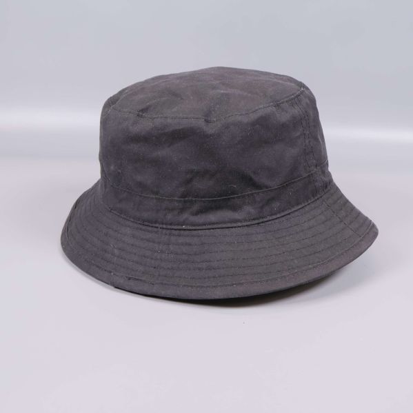 Enkel profil av mörk bucket hat, sidan visas