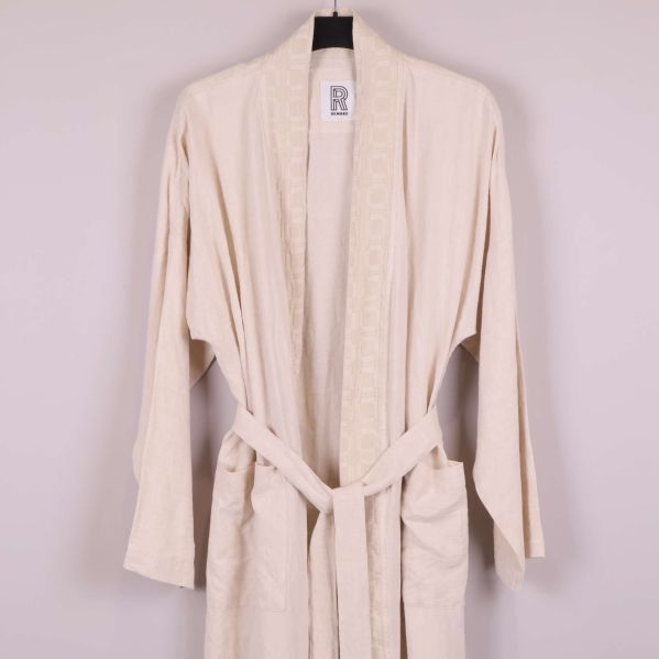 Övre del av kimono med fickor och knytskärp