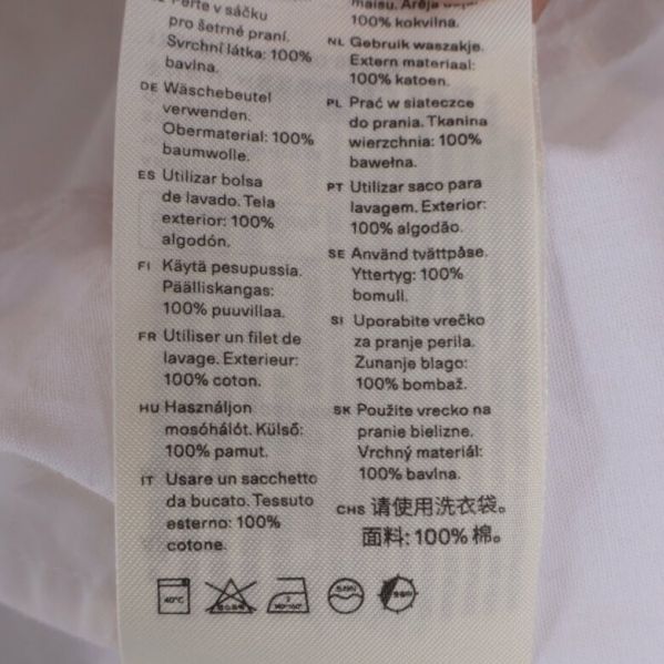 Materialinfo som visar 100% bomull