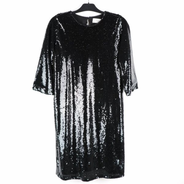 Paljettklänning med trekvartsärm