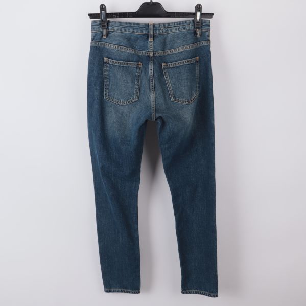 Baksidan av blå jeans