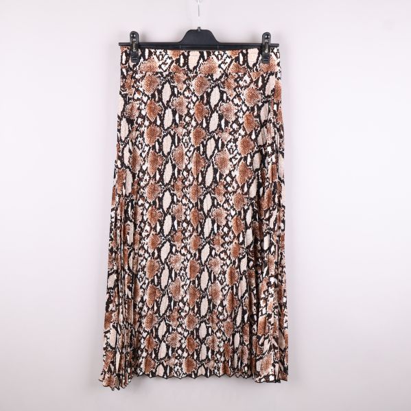 Mönstrad kjol med ormskinnsmotiv framifrån