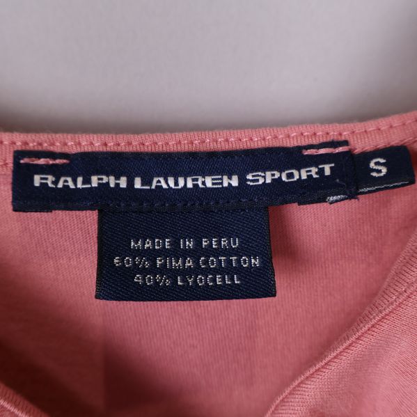 Märkesetikett Ralph Lauren Sport och materialinformation