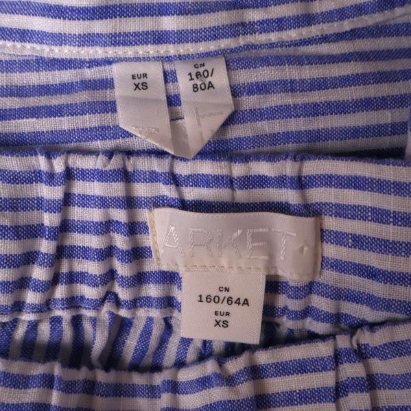 Storleksinformation för pyjamasset