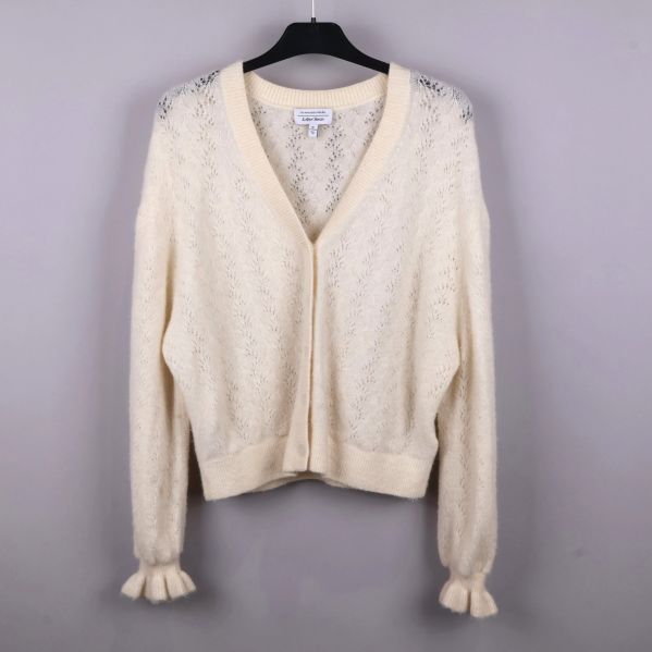 Naturvit stickad cardigan 