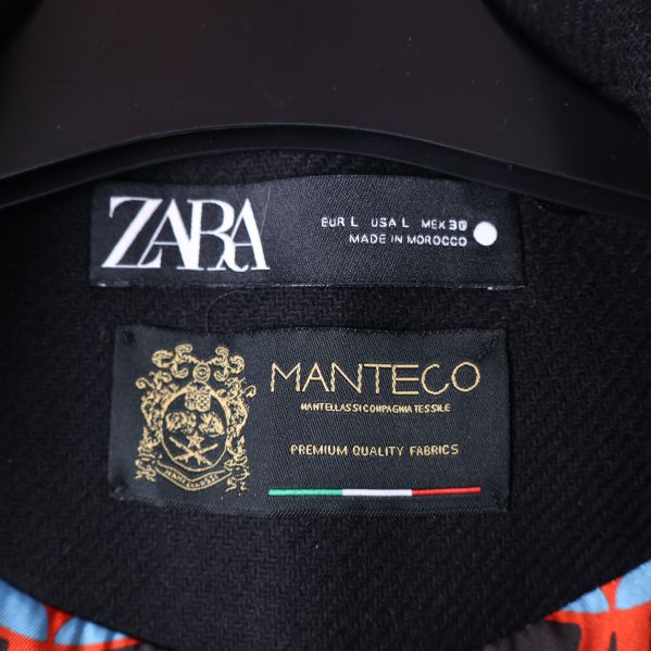 Zara label och tillverkarens information