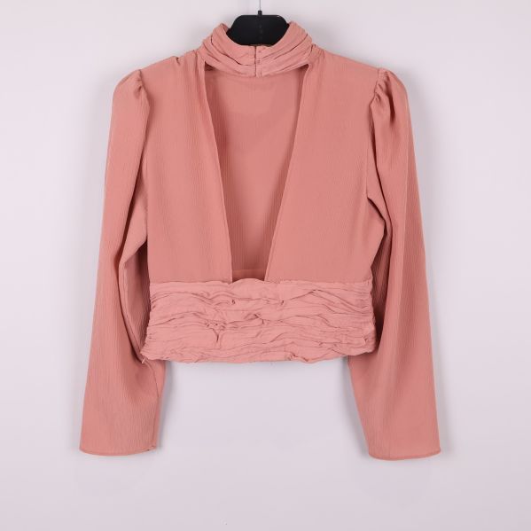 Blus med öppen rygg