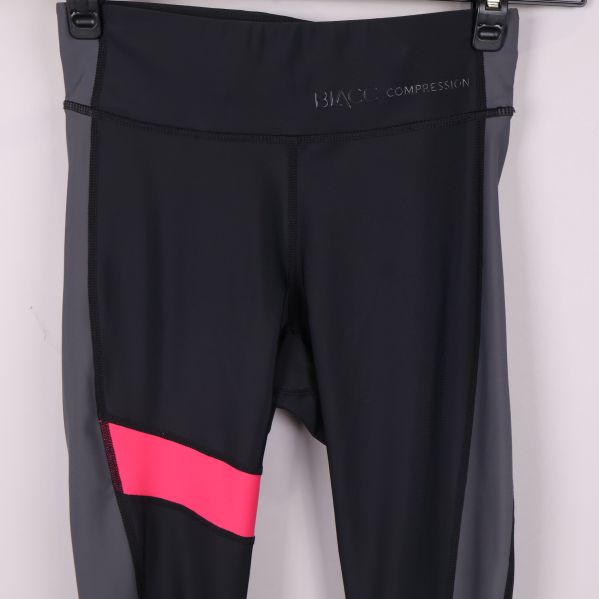 Övre del av tights med grå och svart panel