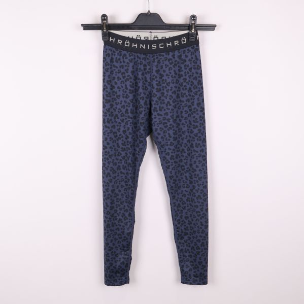 Träningstights i blått djurmönster, framsida