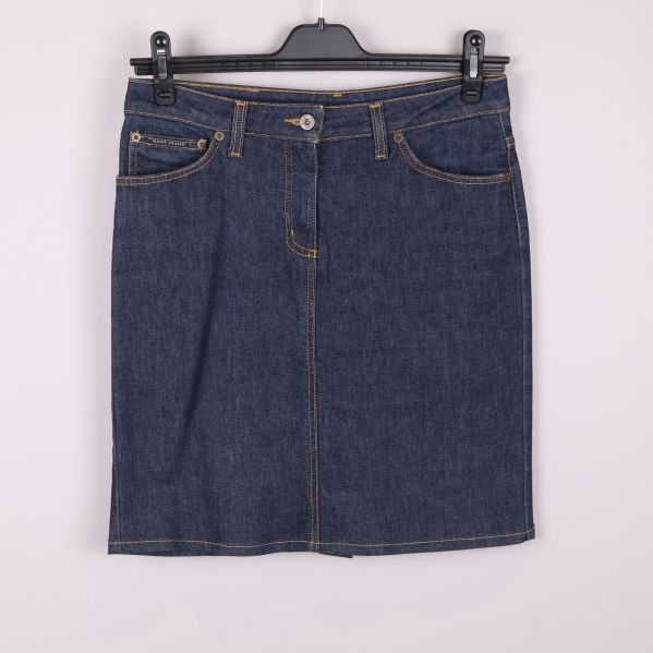 Jeanskjol i mörkblå denim 