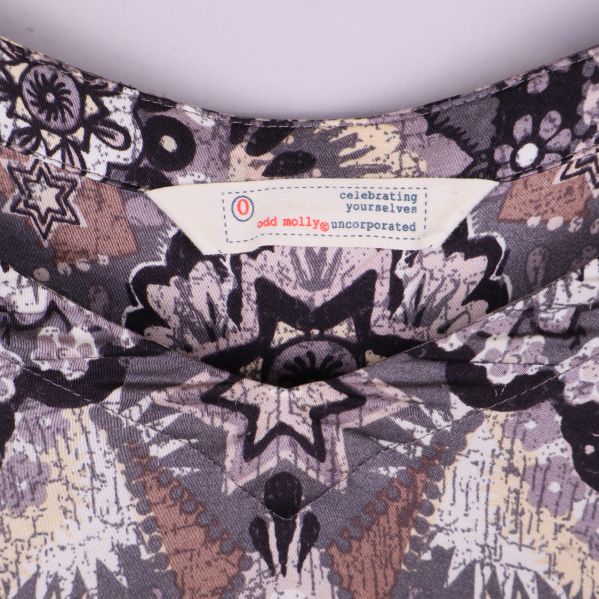 Närbild på etikett med varumärke i halsringningen