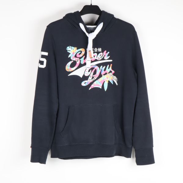 Hoodie med färgglad Superdry-logga framtill och huva