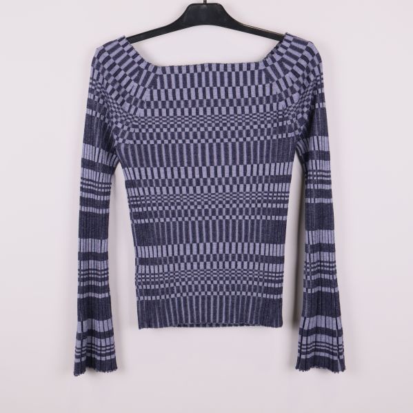 Baksidan av grafiskt mönstrad långärmad topp