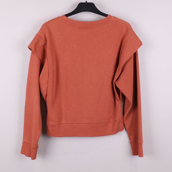 Terrakottafärgad sweatshirt bakifrån