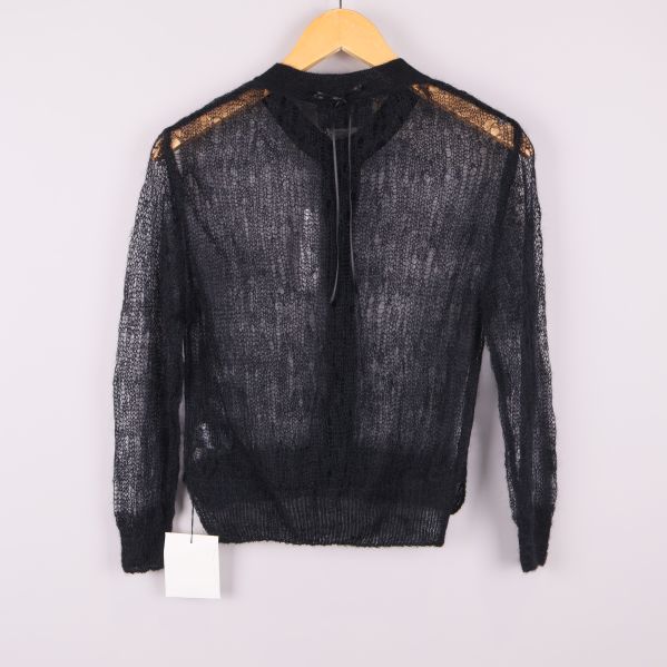 Svart transparent kofta bakifrån