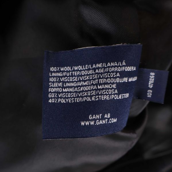 Kavajens materialetikett