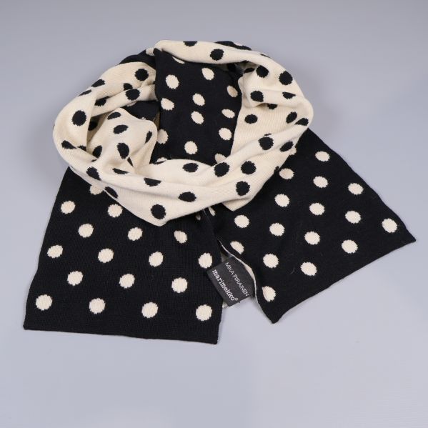 Prickig halsduk i svart och gräddvit nyans