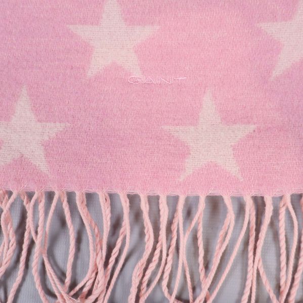 Närbild på GANT-etikett och stjärnmönster