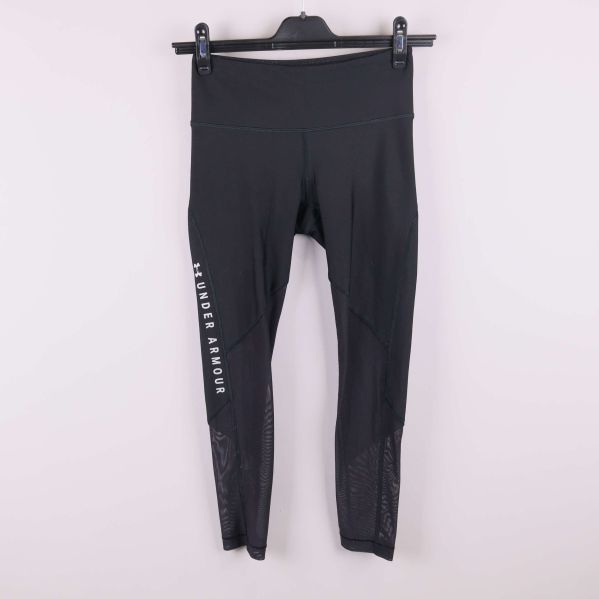 Svarta tights med hög midja och mesh framtill