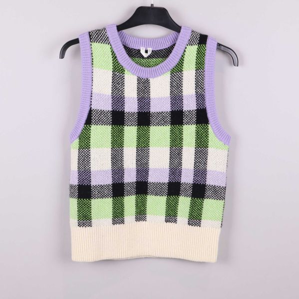 Rutigt mönster och ribbstickning