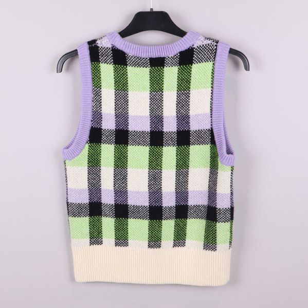 Rutigt mönster och ribbstickning