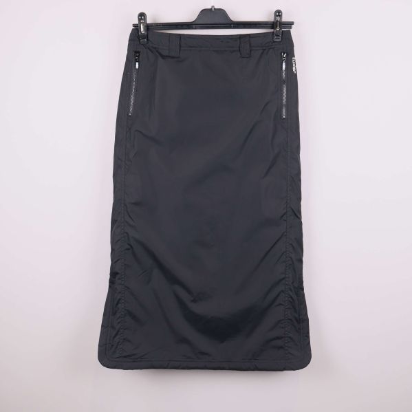 Svart termokjol med framfickor och dragkedjor