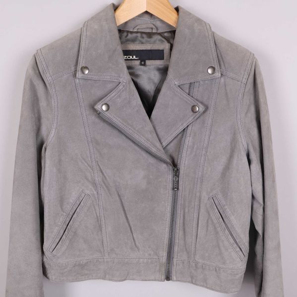 Detalj sned dragkedja och fickor