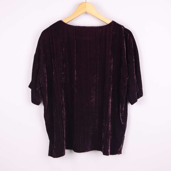 Baksida avslappnad sammetsblus