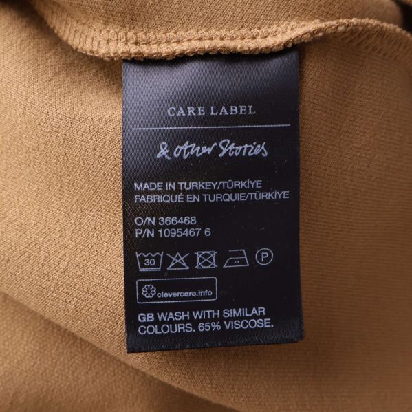 Tvättetikett med materialinformation