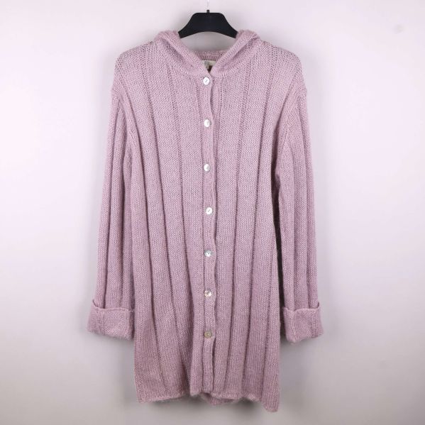 Gammelrosa stickad kofta