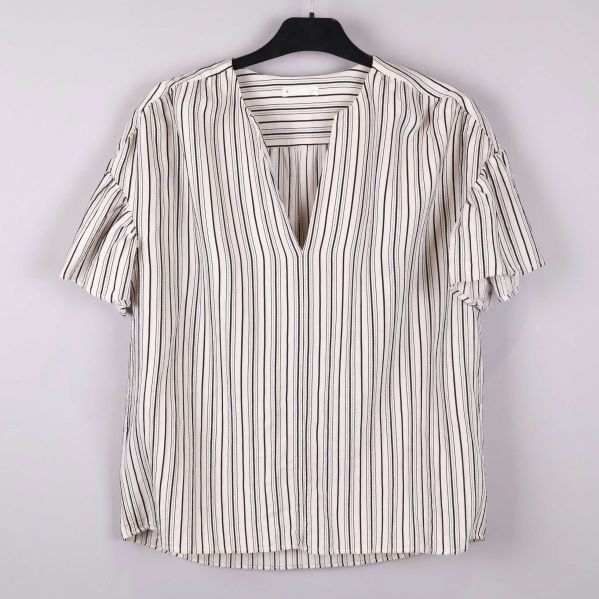 Detaljer på randig blus