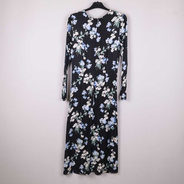 Blommig maxiklänning bak