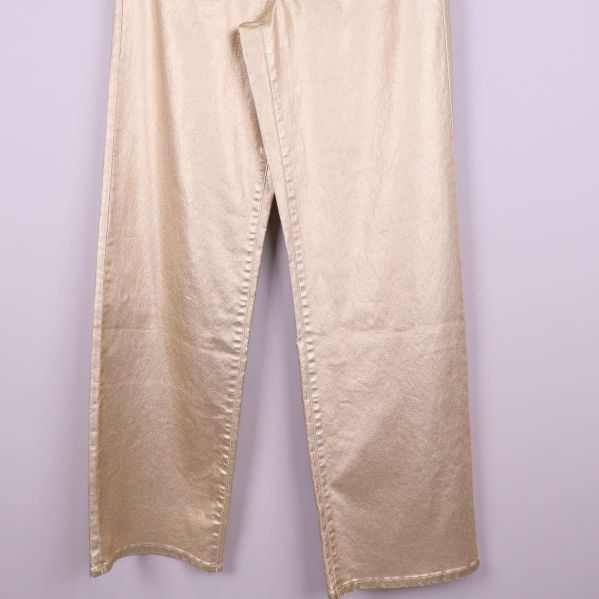 Rak benslut med guldfinish