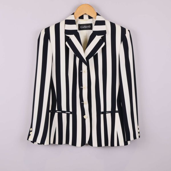 Svartvit randig kavaj 