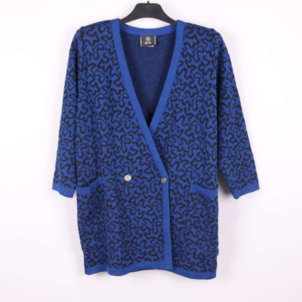 Mönstrad kofta med fickor