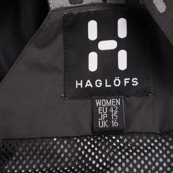 Haglöfs logotyp och storlekslapp EU 42