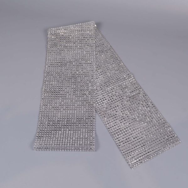 Silvrig dekorationsspaljé i avlång form