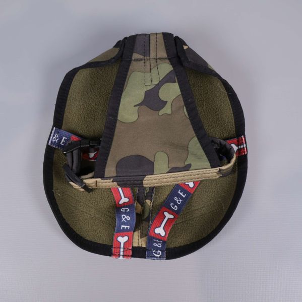 Insidan av hundvästen med elastiska band