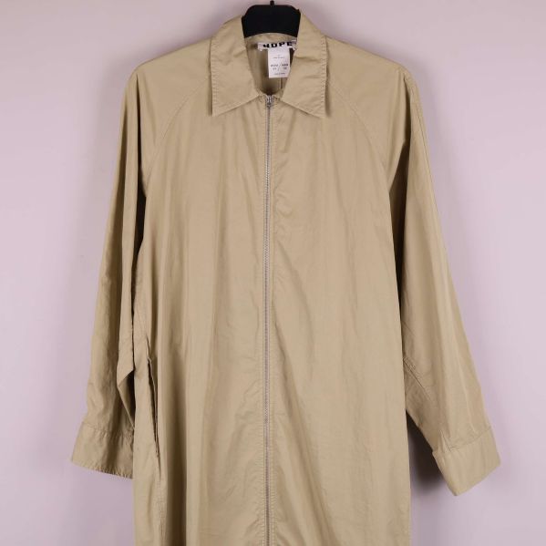 Övre del av skjortklänning med klassisk krage och dragkedja