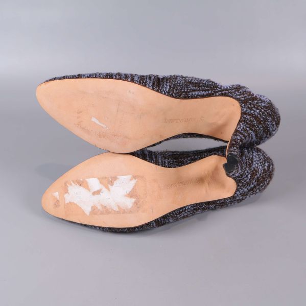 Undersida av skor med synlig användning