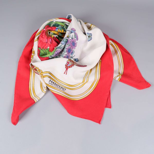 Siden scarf löst vikt, visar mönster och logga