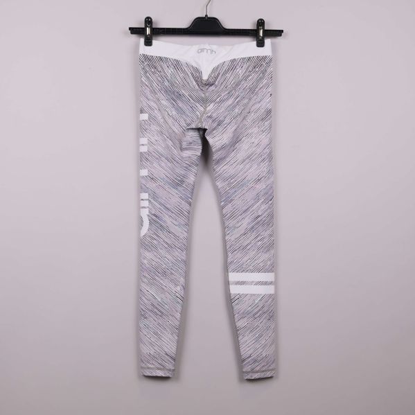 Tights med mönster och vit linning bakifrån