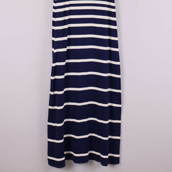 Nederdel på randig maxiklänning med breda ränder