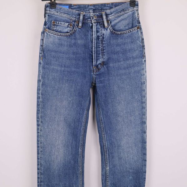 Övre del av jeans med fickor och blixtlås fram