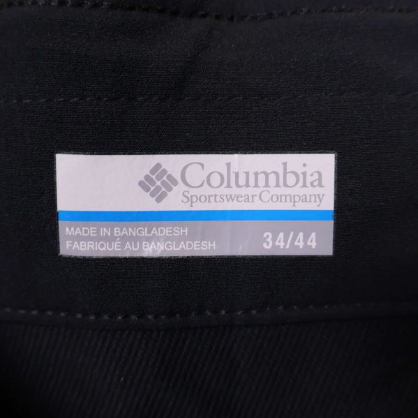 Columbia etikett och storleksinformation