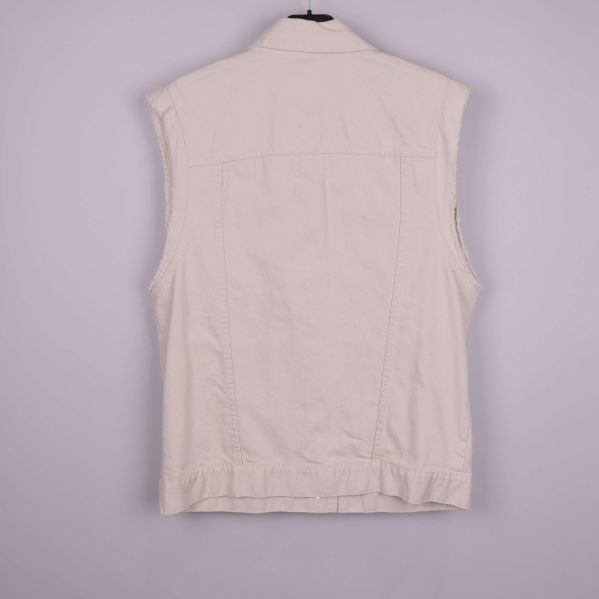 Beige jeansväst från H&M Divided bakifrån