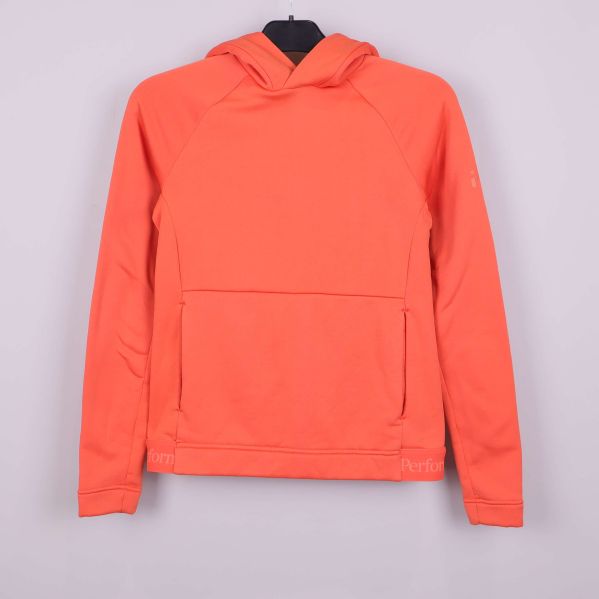 Aprikos hoodie med magficka och huva framifrån
