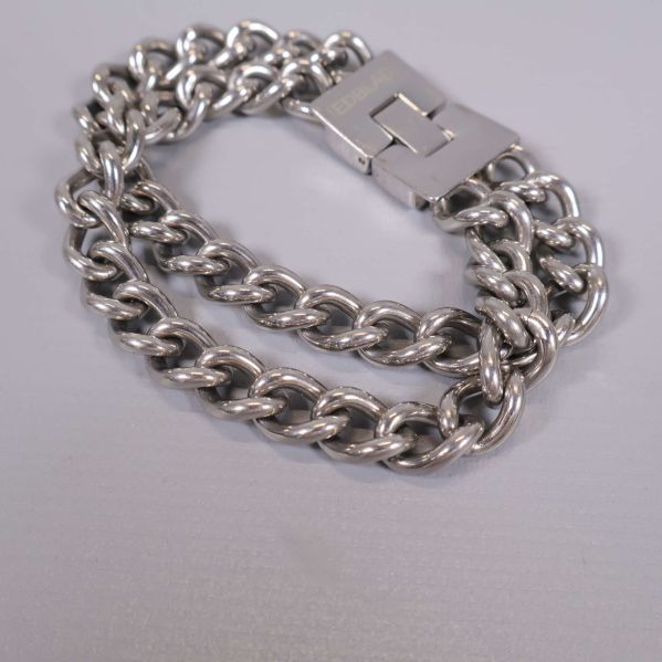 Tvådelat silverfärgat armband i länkdesign