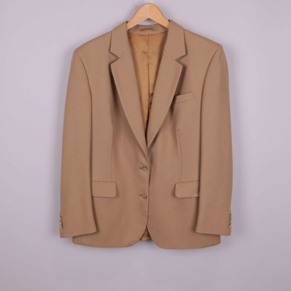 Beige kavaj i ull 